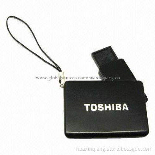Plastic USB Flash Memory, ABS Material, Logo Design, USB 2.0/3.0, 5-year Warranty